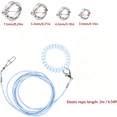 Flying Rings Birds GASTROPOD Parrot Flying Rope Lightweight Bird Harness Leash with Foot ...