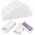 thumbnail image 1 of 16 cajas de cartón blancas con cajón, rectangulares de 6,38 x 3,62 x 1,26 pulgadas, de papel kraft, ideales para regalos, galletas, bodas, fiestas o para envolver joyas., 1 of 9