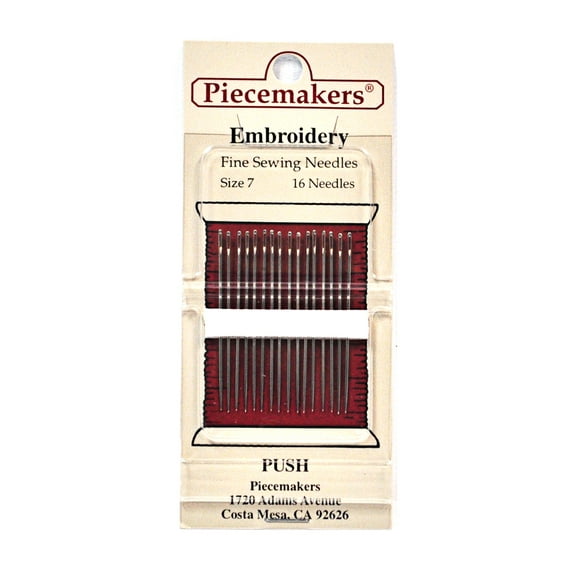 Piecemaker Embroidery Fine Sewing Needles Size 7