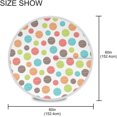 thumbnail image 3 of Coolnut 60" Polka Dots Round Tablecloth, Waterproof Spillproof Polyester Fabric Table Cover with Zipper Umbrella Hole for Outdoor Patio Garden Dining Party, 3 of 7
