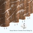 thumbnail image 6 of Brown White Dinosaurs Fossils Pattern Shower Curtain 72"x72" ,Bathroom Decorative Shower Curtains Set with 12 Hooks,Modern Waterproof Washable Shower Curtain, 6 of 6