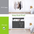 thumbnail image 5 of Clothing Rack Cover, Garment Rack Cover, Closet Cover, Clothes Cover for Hanging, Expandable Closet Protector, Clear Window Hanging Clothes Storage Garment Rack Cover 47.2x59 Inch 1Pcs, 5 of 9