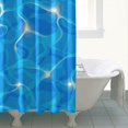thumbnail image 3 of Ensemble de Rideau de Douche avec Doublure à Boutons-Pression, Tissage Bleu Minimaliste Moderne (4) Rideaux de Douche Doublure de Douche Réutilisable, Rideaux de Salle de Bain Minimalistes en Polyester, 72x72 Pouces, 3 of 4