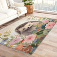 thumbnail image 1 of Hedgehog Rug 5x7-5x7 Rug - Hedgehog Rug - Cute Woodland Animal Area Rug - Floral Flower Botanical Rugs - Boys Kids Forest Animal Carpet, 1 of 7