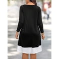 thumbnail image 2 of Cuteduck Plus Size Women’s Long Sleeve V-Neck Zipper Dress Autumn/Winter 1X-5X, 2 of 7