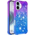 thumbnail image 3 of Case for iPhone 16 Case Glitter Liquid Cute Clear Shockproof Back Cover,Soft TPU Phone Case for iPhone 16 6.1 inch Gradient Purple, 3 of 12