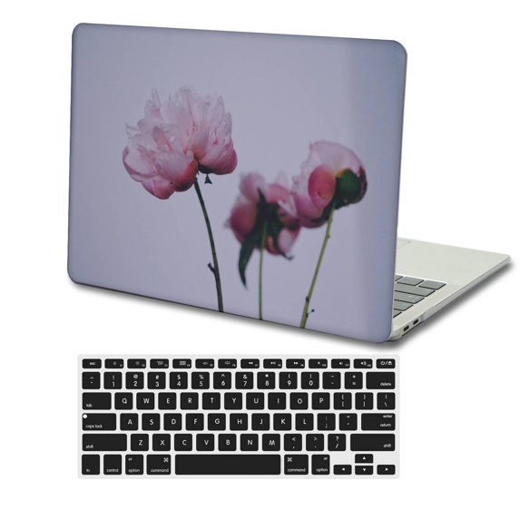 KSK KAISHEK Protective Case Hard Cover Compatible MacBook Air 13.6 Inch( Touch ID, 2022.0) + Black Keyboard Cover Model A2681 m2, Type C Rose series 0314