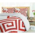 thumbnail image 4 of Ambesonne Oriental Duvet Cover Set, Chinese Abstract Artwork, 2-Calking, White Red, 4 of 6