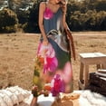 thumbnail image 2 of Flower Hummingbird Sleeveless Dress for Women Clothing Female Women's Summer Skirt, 2 of 7