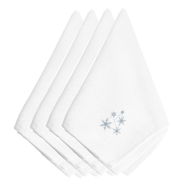 Servilletas bordadas con copos de nieve navideños Caroline's Treasures EMBT2101NPKE (juego de 4) 20 Multicolor