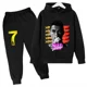 thumbnail image 3 of Conjunto de sudadera y pantalones deportivos para niños, conjunto de 2 piezas para niños y niñas, ropa para niños con estampado de avatar de Ronaldo, 3 of 5