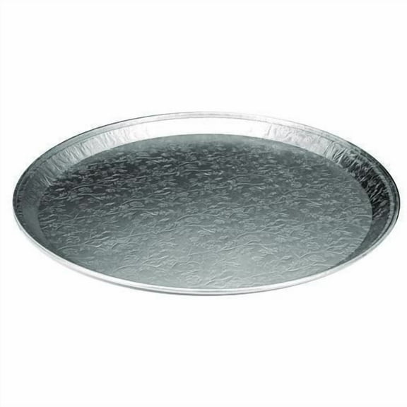Aluminum Embossed Tray, 16" Diameter, 25/Carton | Bundle of 2