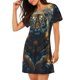 thumbnail image 2 of Fotbe Forest Meditating Tiger Bata de Dormir para Mujer con Estampado, Camisón de Algodón de Manga Corta, Ropa de Dormir Casual, 2 of 6