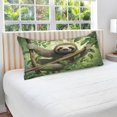 thumbnail image 5 of GZHJMY Sloth on The Branch Body Pillow Cover with Zipper,Soft and Cozy Fuzzy Fleece Body Pillow Case Cover 21 x 54 in,Plush Long Body Pillow Pillowcase for Fall and Winter Home Decor, 5 of 7