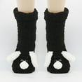thumbnail image 2 of Bibifish Womens Slipper Socks Cute Dog Pattern Plush Socks Fluffy Cartoon Crew Socks Cozy Home Wear Non- Floor Socks For Ladies, 2 of 4