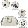 thumbnail image 3 of LHSHID Small Crossbody Bag for Women Trendy Faux Leather Shoulder Purse Handbag with Adjustable Strap, 3 of 6