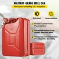 thumbnail image 3 of BENTISM Jerry Fuel Can, 5.3 Gallon / 20 L Portable Jerry Gas Can with Flexible Spout System, Rustproof ＆ Heat-resistant Steel Fuel Tank for Cars Trucks Equipment, Red, 3 of 9