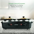 thumbnail image 4 of NutriChef Portable Double Pot Électrique Mijoteuse Buffet Nourriture Chaud Chafing Plat, 4 of 6