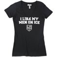 thumbnail image 3 of Rinky - Camiseta gráfica para mujer I Like My Men On Ice, color negro, pequeña, 3 of 3