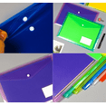 thumbnail image 3 of 20 Pack A4 Plastic Folder（Green） - Document Pockets - Snap Button Folder with Pocket - A4 Plastic Flap Folder - Transparent Document Folder for Document Organization, 3 of 5