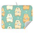 thumbnail image 3 of Bear Heart Pattern Drying Dish Mat Quick Drying Absorbent Soft Durable for Kitchen 18" x 24", 3 of 10