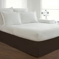 thumbnail image 3 of Luxury Hotel Microfiber Tailored Style Bed Skirt with Classic 14 Inch Drop Length, Twin, Chocolate, 3 of 6