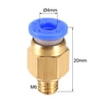thumbnail image 3 of Conector de tubo M6 Uxcell para fijaciones de impresora 3D, para tubo de 4mm y filamento de 1.75mm 2PCS, 3 of 5