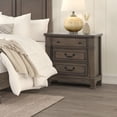 thumbnail image 2 of Furniture of America Northfield 3-Drawer Solid Wood Nightstand with USB Port, Dark Walnut, 2 of 17