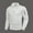 White, variant on Men's Solid Color Long Sleeved Lapel Quarter Button Small Grid Lapel Self-cultivation Top White M(M)