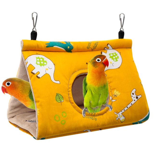 Casa de nido para pájaros de invierno, cálida, hamaca para colgar, de terciopelo, jaula de peluche, para loros, pajarito de peluche pequeño Shuxiu Wang 9024719204321