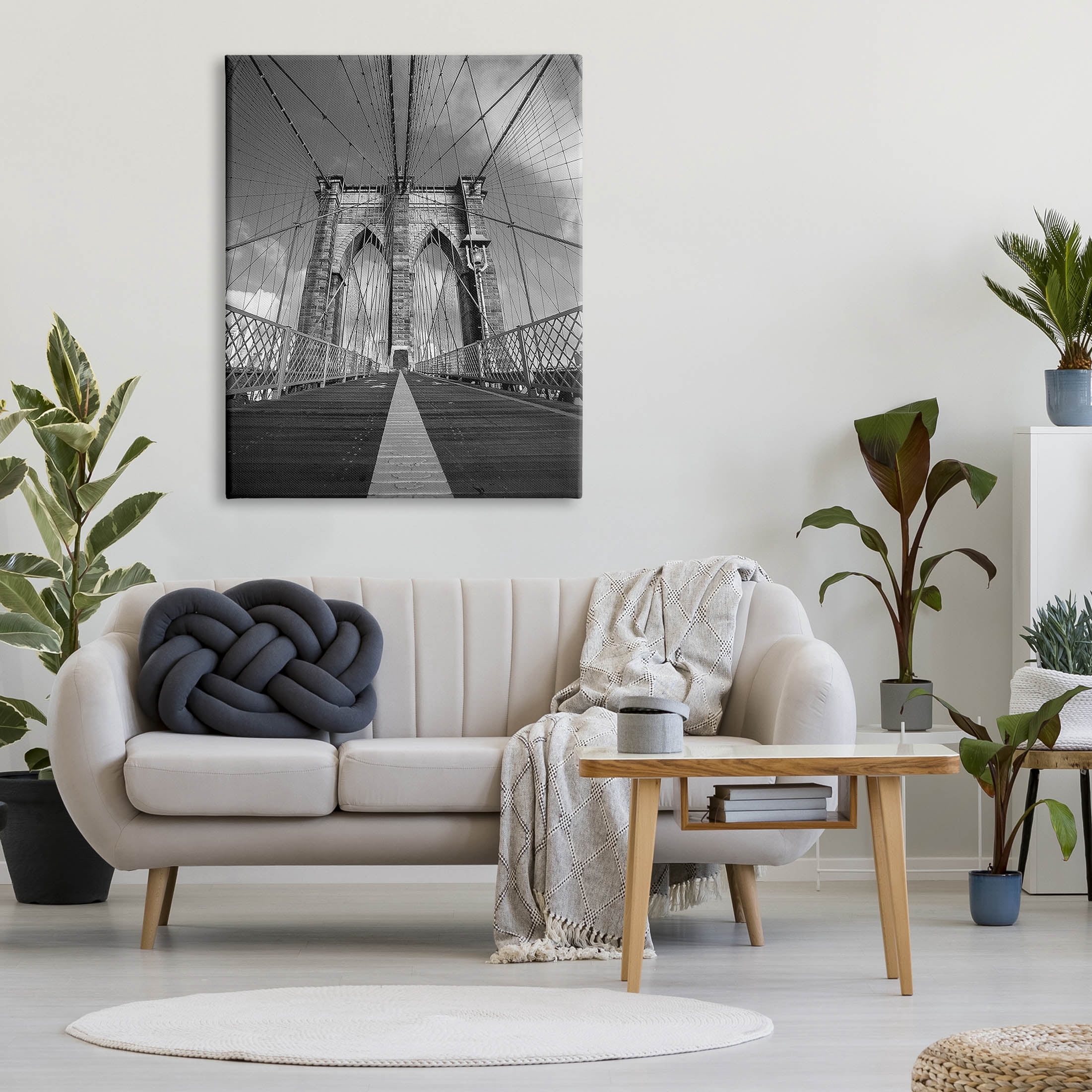 Stupell Industries Industrial Monochrome Bridge Photograph Gallery Wrapped Canvas Print Wall Art, Design by Mindy Sommers