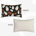 thumbnail image 2 of Halloween Pillow Covers 12x20 Set of 2, Halloween Ghost Pumpkins Decorative Throw Pillow Covers Holiday Farmhouse Outdoor Pillowcase for Couch Sofa Home Decor, 2 of 5