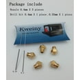 thumbnail image 5 of Kweiny MK10 Nozzle for 3D Printer Makerbot Parts and Extruder Cleaning Tools Kit M7 Thread 0.4mm Brass Nozzle 5 Pieces and 2PCS Drill Bit, 5 of 7