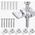 thumbnail image 5 of Raindrops 20 Sets Clear Plastic Mirror Clips Transparent Mirror Fixings Mirrors Glass Retainer Clip For Bedroom Dressing Room Closet Wardrobe, 5 of 8