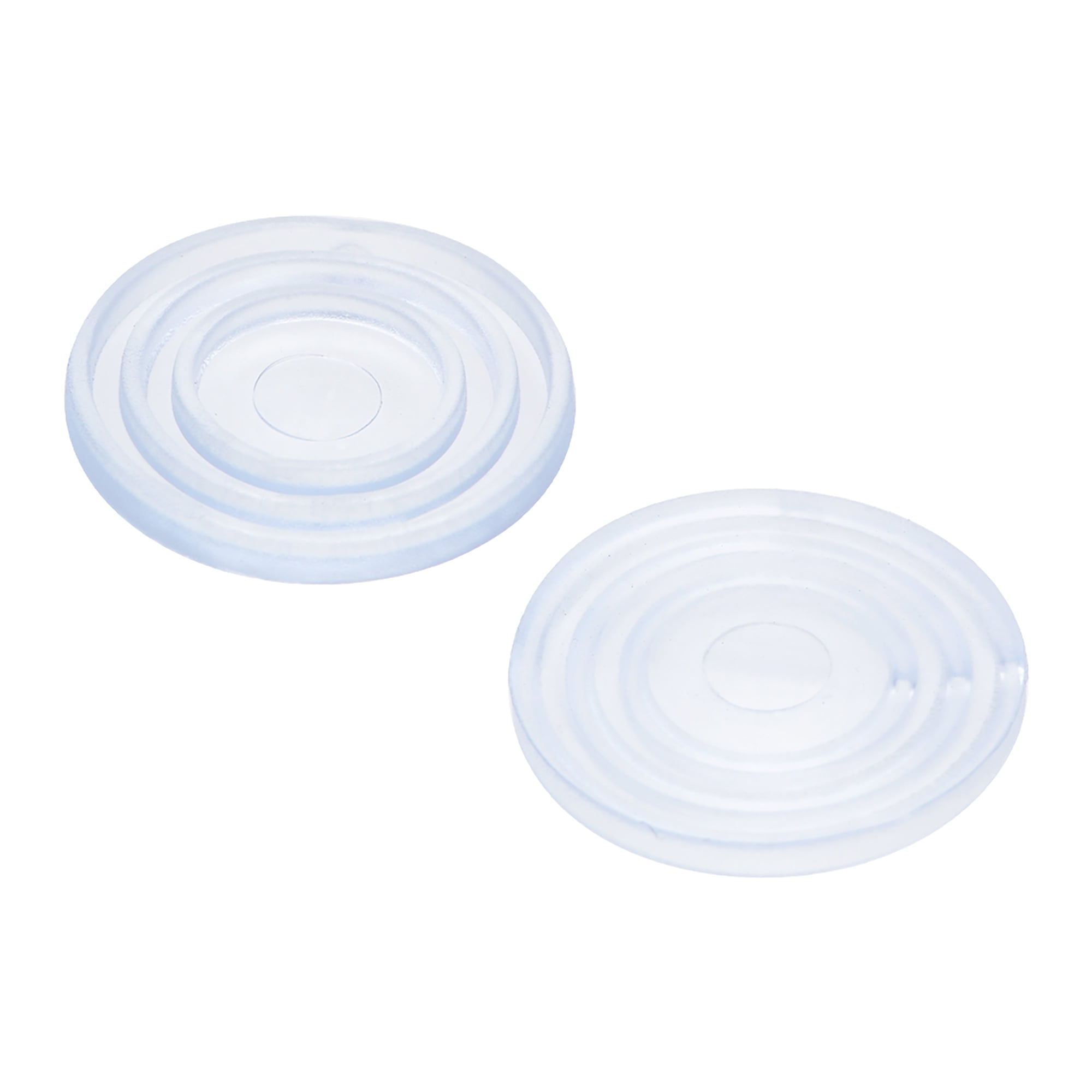 Soft PVC Bumpers Cylindrical Pads for Glass Table Top 24mm x 2mm, 20Pcs