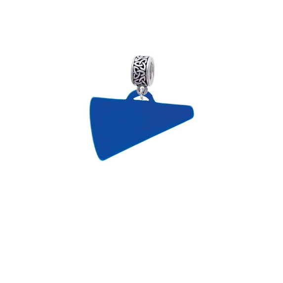 Acrylic 1.25" Royal Blue Megaphone - Celtic Knot Charm Bead