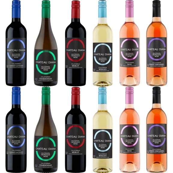 Chateau Diana Zero Alcohol Mixed California Wines - 12 Pack