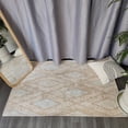 thumbnail image 3 of AMIDA Area Rugs 3'x5' Light Beige Ivory Non Slip Machine Washable for Entryway,Living Room and Kitchen - Flat Weave - Plaid Geometric Floral Vintage Chic - Dog Friendly Easy Care, 3 of 10