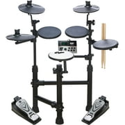 Pyle Electronic Drum Set-Portable Powerful Kit w Machine for Beginners Touch Sensitive Drum Pads