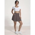 thumbnail image 6 of Women'S High Waisted Pleated Mini Skirt A-Line Tennis & School Skirt Dark Gray S, 6 of 9