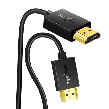 Twozoh Flexible & Slim HDMI Cable 3M / 10FT, Soft & Ultra-Thin HDMI to ...
