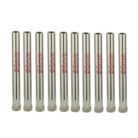 

6mm Diamond Grit Hole Saw Drill Bit 10PCS for Tile Glass Porcelain
