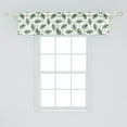 thumbnail image 2 of Ambesonne Christmas Tree Window Valance, Branches Pattern, 54" X 12", Hunter Green and White, 2 of 3