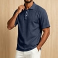 thumbnail image 6 of Fabrcox Mens Short Sleeve Polo Shirts Collared Henley Linen Shirt for Men Lightweight Relaxed Fit Outdoor Travel Workout Mens Golf Shirts XL, 6 of 8