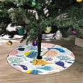 thumbnail image 2 of FMSHPON Different Colorful Fish Xmas Christmas Tree Skirt Stand Mat for Holiday Party Decoration Indoor Outdoor 36 inches, 2 of 3
