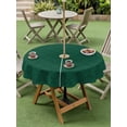 thumbnail image 4 of Outdoor Tablecloths with Umbrella Hole & Zipper, Dark Green Plaid Round Tablecloths 60 Inch, Country Vintage Abstract Striped Lattice Waterproof Table Cloth, Patio/Pool/Picnic Table Covers, 4 of 8