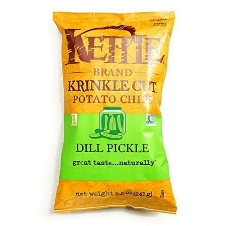 A Chips - Kettle Brand Dill Pickle Potato Chips 8.5 oz each (1 Item Per Order)