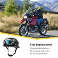 thumbnail image 3 of Riwesomey Casco de moto ABS, cúpula protectora de repuesto con estilo Vintage, 4 estaciones, cascos para hombres y mujeres, accesorios para la Gafas de moto Negro brillante Tipo 2 SG, 3 of 6