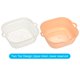 thumbnail image 3 of Juego de 2 Coladores Tazón Coladores de Plástico Lavado Doble en Capas Cocina Desagüe Cesta para Frutas Verduras Amarillo Blanco S, 3 of 6