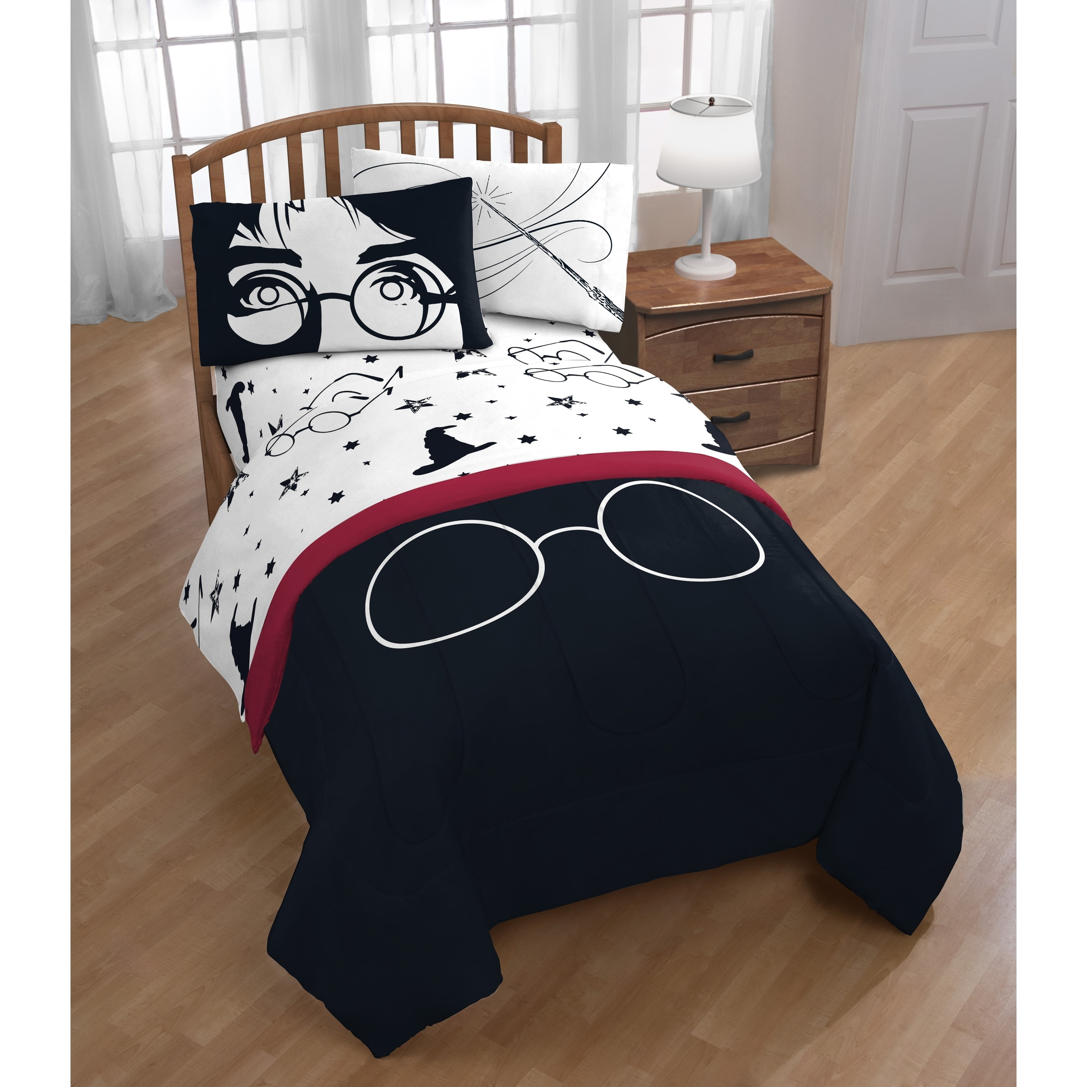 Harry Potter Hogwarts School SINGLE Size Duvet Cover Bedding Set 135x200cm 